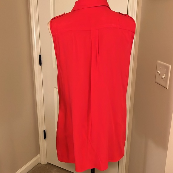 Cato military style sleeveless red blouse size large - Picture 4 of 7